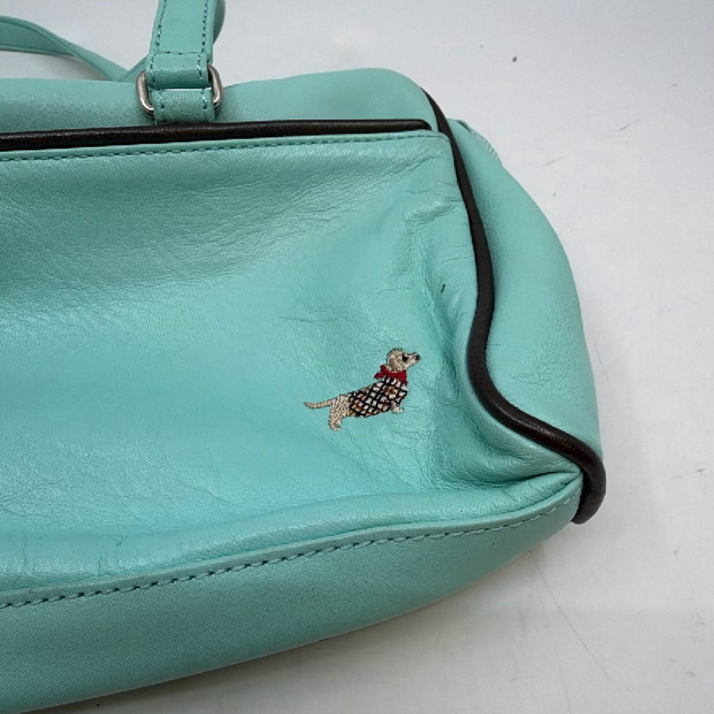 DAKS Boston Blue Leather Handbag - Picture 2 of 8